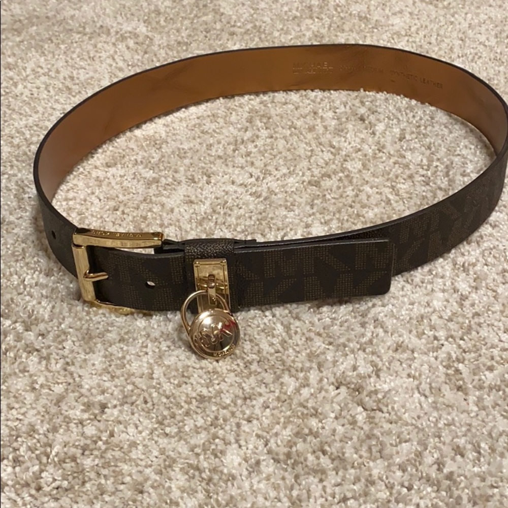 Brown and gold Michael Kors belt